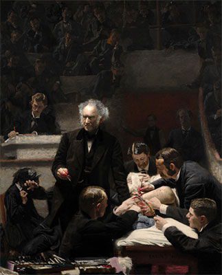 Trường phái hiện thực - The Gross Clinic” (1875) by the influential Philadelphia artist, Thomas Eakins