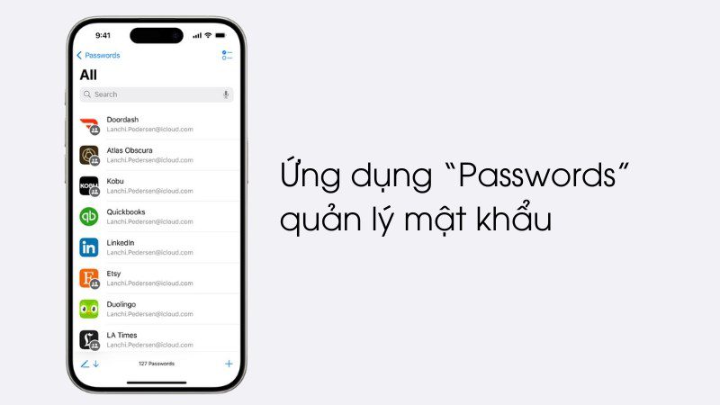 Tính năng Passkey được nâng cấp thành ứng dụng Passwords trong iOS 18