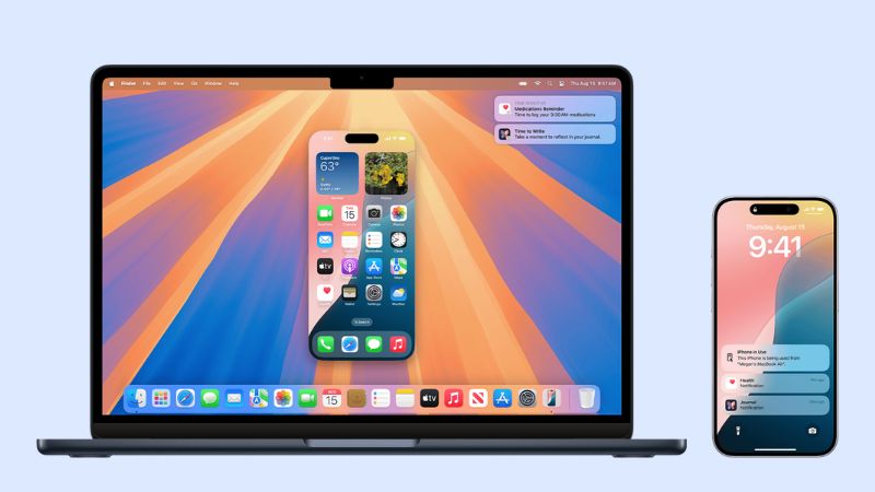 iPhone Mirroring trên iOS 18