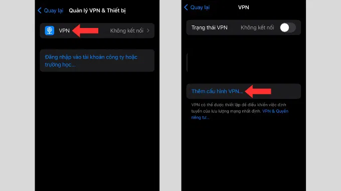 Cách sử dụng VPN trên điện thoại iPhone